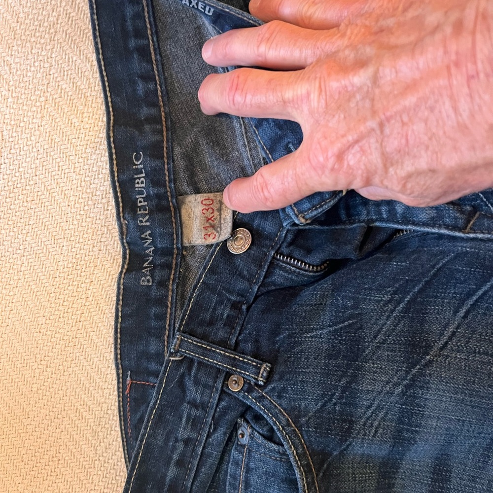 Banana Republic Men's Dark Blue Relaxed Jeans